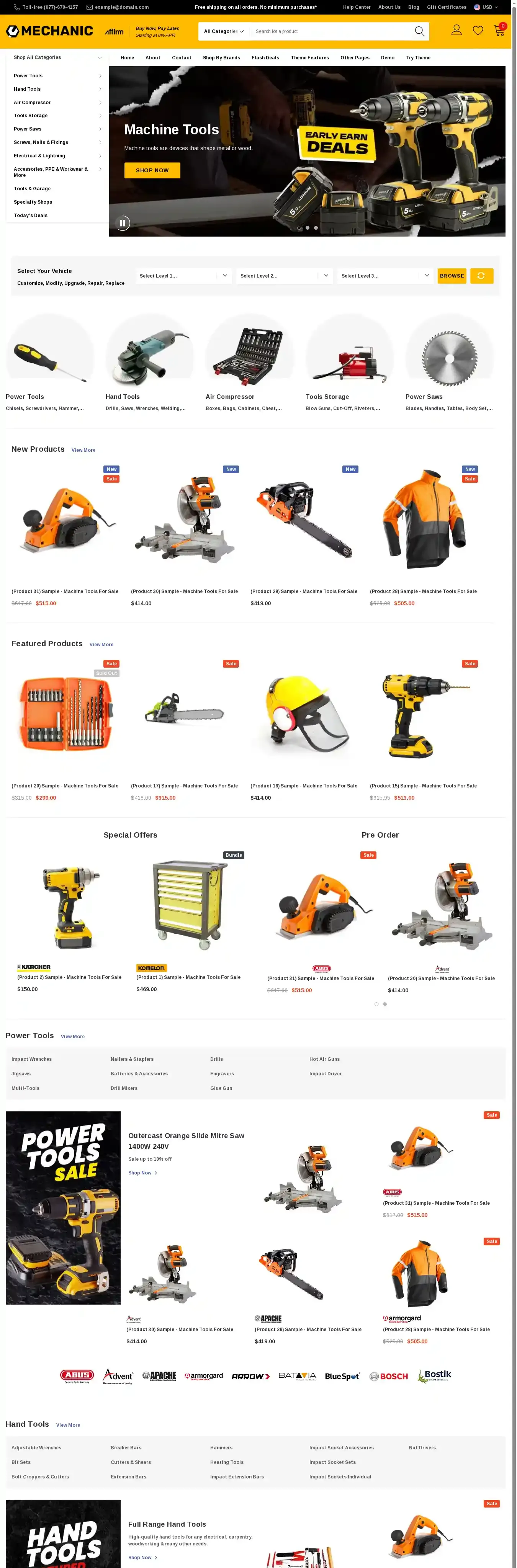 Spark Tools home page on desktop