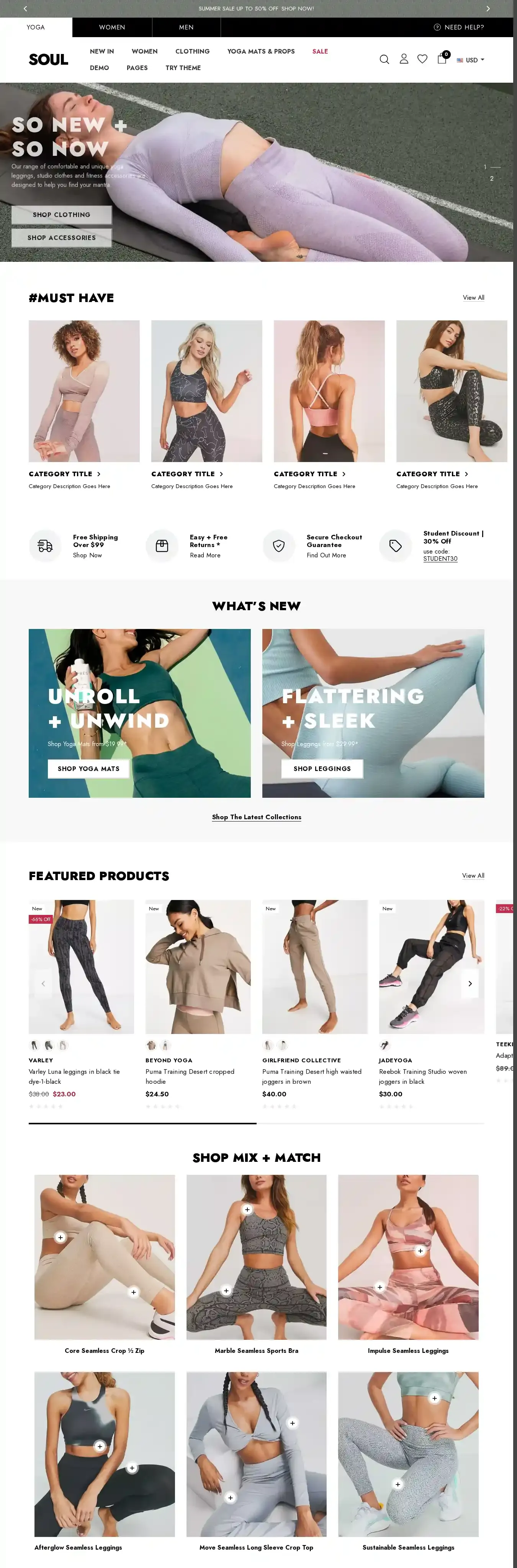 SURFup Soul home page on desktop