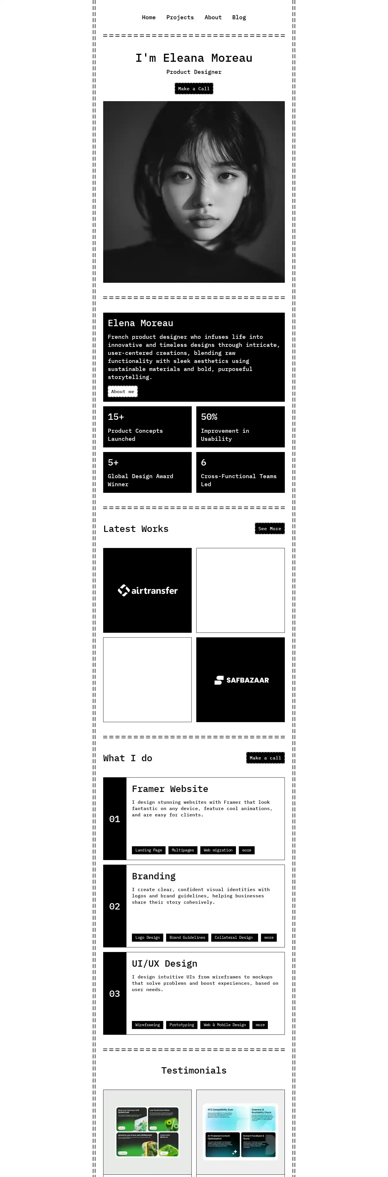 Billfolio home page on desktop