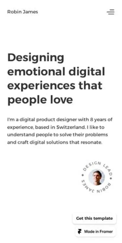 Bolder home page on mobile