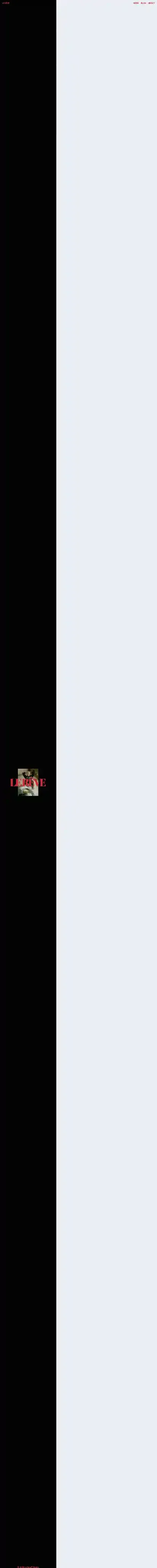 Le Reve home page on mobile