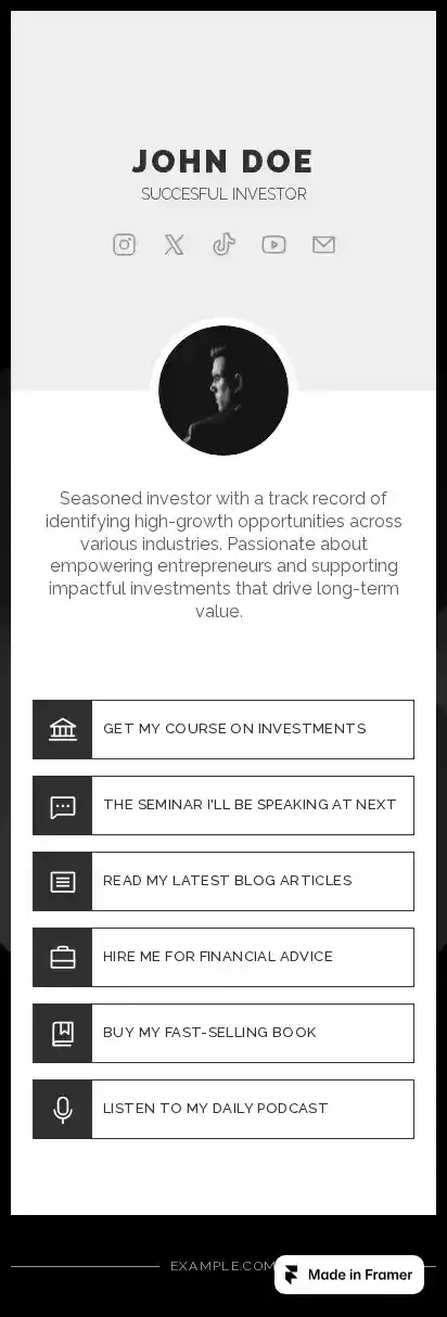 LinkNest home page on mobile