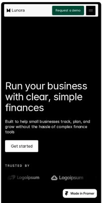 Startur home page on mobile