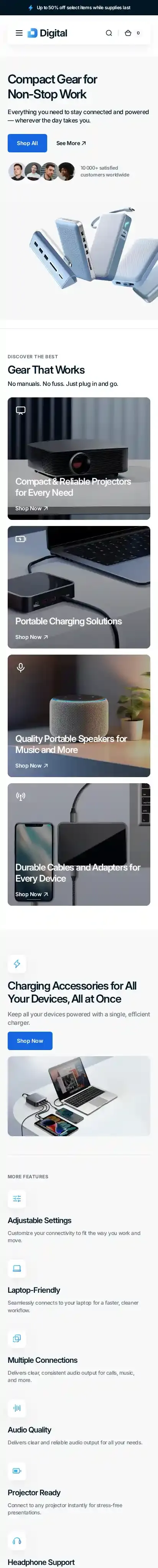 Digital home page on mobile