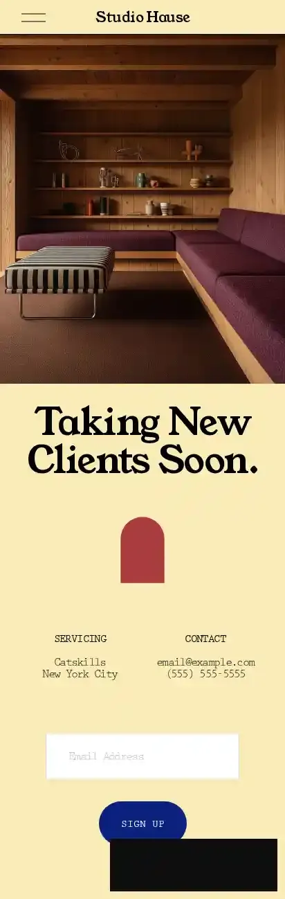 Hause home page on mobile