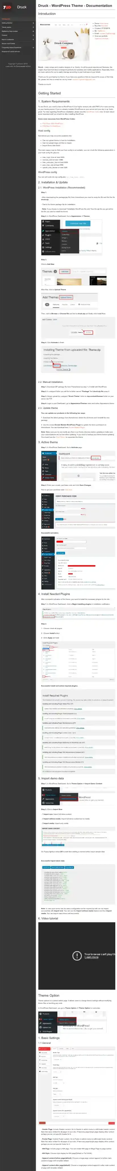 Druck home page on mobile