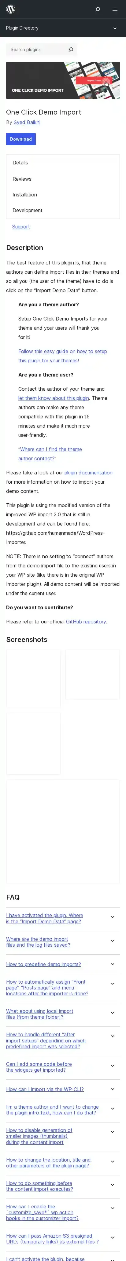 Werk home page on mobile